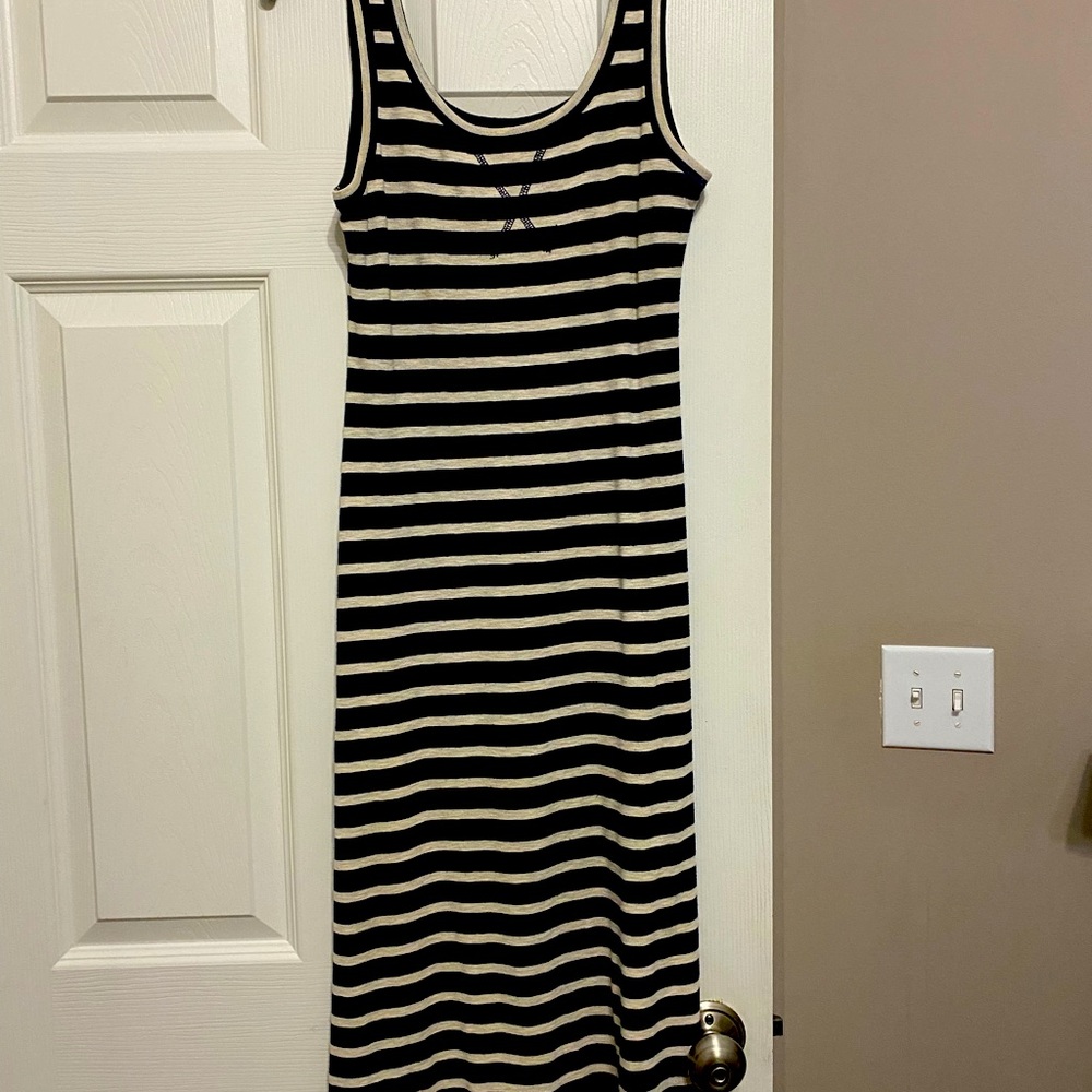 Loft striped maxi dress size XS